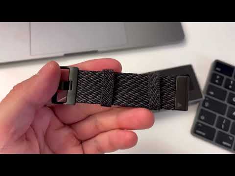Garmin Fēnix QuickFit® 22 Watch Band - Heathered Black Nylon