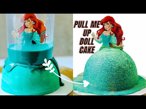 TSUNAMI CAKE | PULL ME UP DOLL CAKE TUTORIAL. Cake Trend 2021. Disney Princess Ariel Cake #1