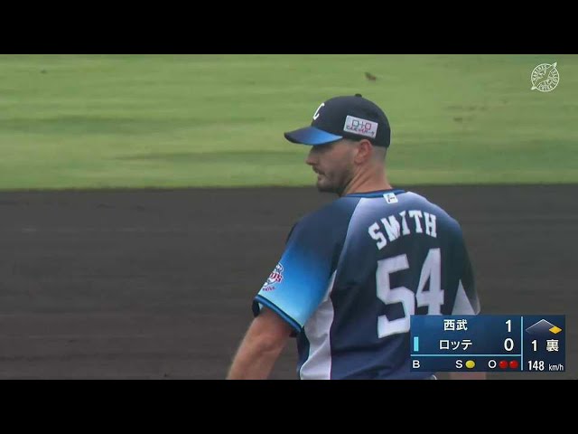 【ファーム】味方のミスをカバー!! ライオンズ・スミスが絶妙な間合いからの牽制でランナーを刺す!! 2022年6月15日 千葉ロッテマリーンズ 対 埼玉西武ライオンズ