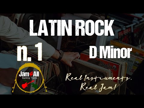 LATIN ROCK n​.​1 IN D MINOR - Backing Track with Real Instruments - 2022​-​013