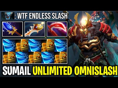 UNLIMITED SLASH..!! Aghanim Scepter + Divine Rapier Juggernaut Endless Slash by Sumail 7.26 | Dota 2