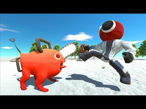 Merry Christmas | Pochita VS Rainbow Friends Red - Animal Revolt Battle Simulator