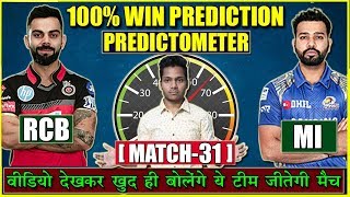 🔴 PREDICTION [ MATCH 31 RCB VS MI ] 100% WIN PREDICTION MATCH 31 RCB VS MI DREAM 11 TEAM PLAYING 11