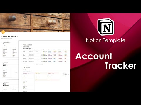 Account Tracker | Notion Template | Gestion Finances
