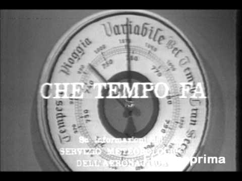 Rare video of the opening credits for "Che tempo fa." Weather forecast. 1974.