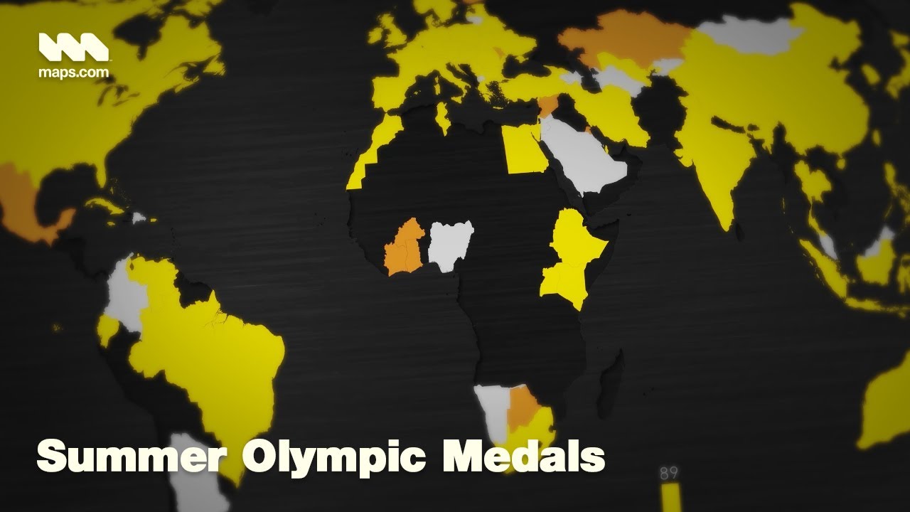 Summer Olympic Medals by Country, 1896-2020 | Animated Maps