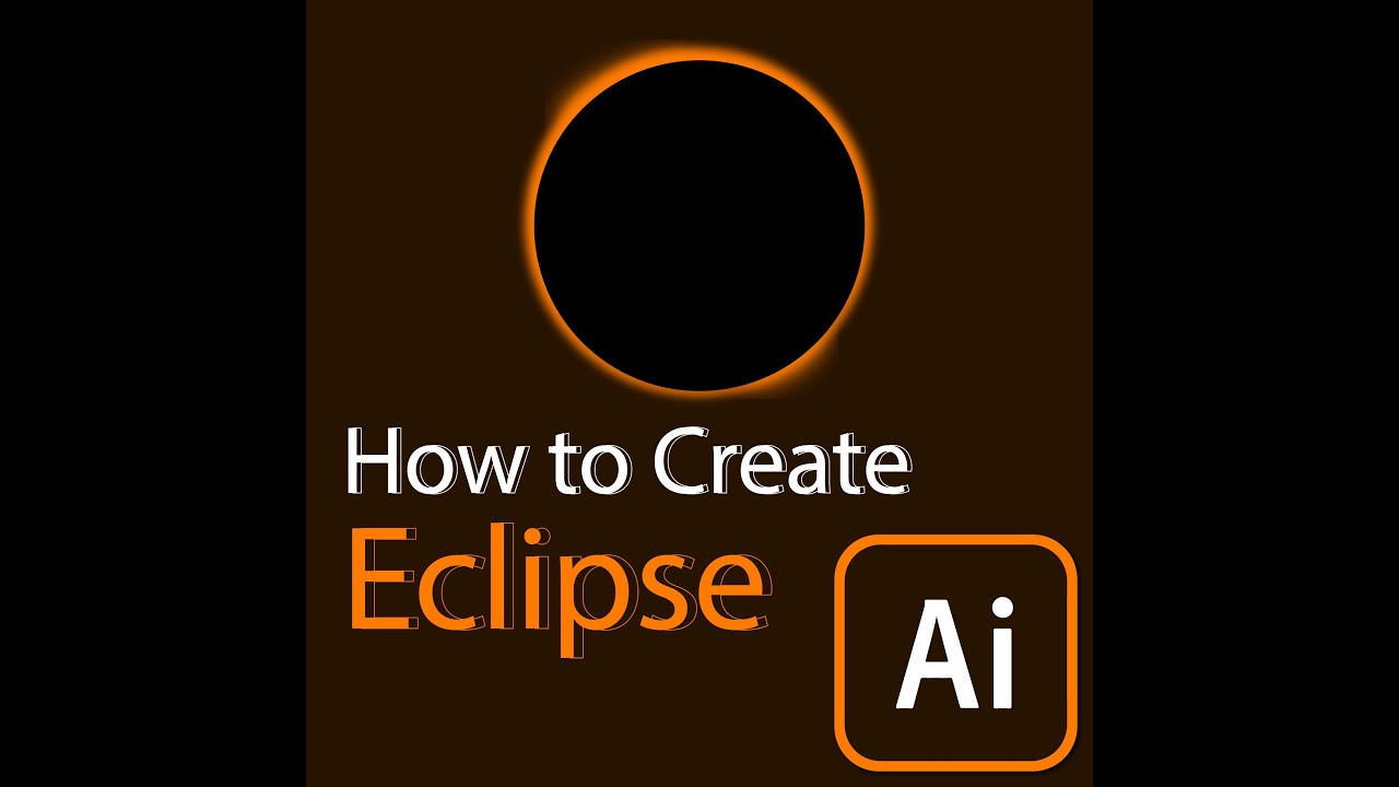 How to Create Eclipse in just 1 minute - Adobe Illustrator Tutorial #shorts