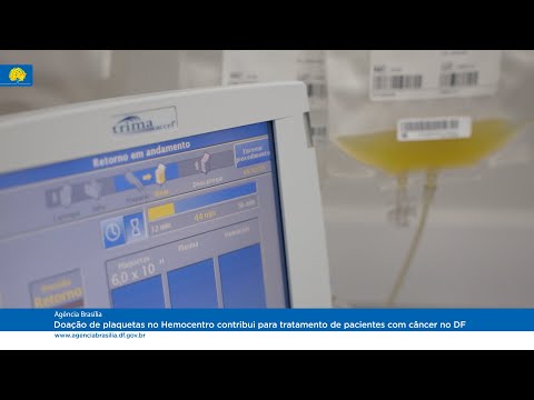 Doação de plaquetas no Hemocentro contribui para tratamento de pacientes com câncer no DF