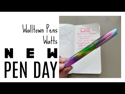New Pen Day: Walltown Pens Watts "Sebastian" * It's a SPARKLY UNICORN POOP fountain pen!