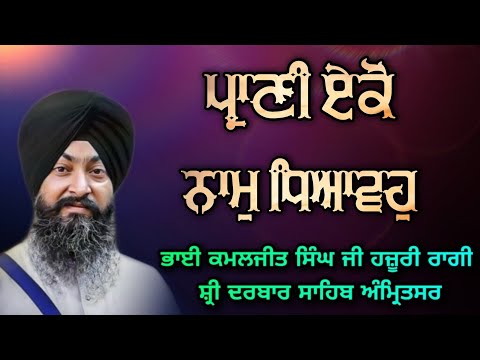 Prani Eko Naam Dheyavho - Bhai Kamaljeet Singh Ji Hazoori Ragi Sri Darbar Sahib Amritsar