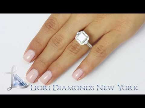 ER-1187 - 4.23 Carat F-SI1 Princess Cut Diamond Engagement Ring 18k Gold Vintage Style