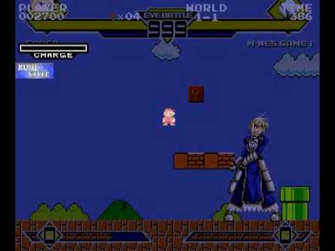 Saber in Super Mario Bros. 1-1