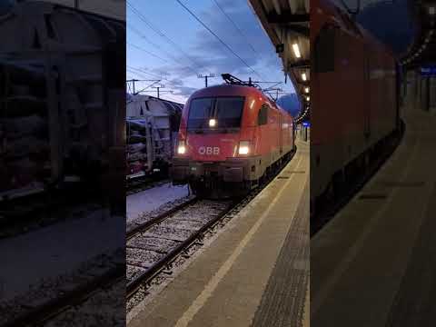 Abfahrt des nightjet 235/234 am 16.02.2021 in Bruck an der Mur