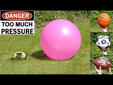 EXPLODING - Football, Basketball,  Soccer ball, Yoga ball & Space hopper