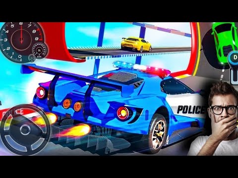 US Police Car Driving Stunts Racing 3D |Impossible Car Stunt Game 2023