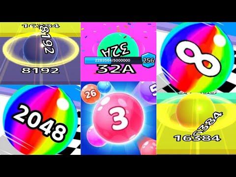 Ball Run 2048 Merge Number vs Ball Run Infinity vs Marble Run 3D / A Z Ball Race #cutiepie22yt