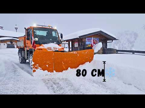 ❄️80cm of fresh snow in the mountains❄️Snow removal in Austria on February 17, 2026