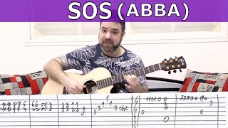 Fingerstyle Tutorial: SOS [ABBA] -- Full Guitar Lesson w/ TAB