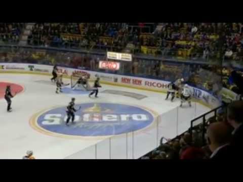 Big Hit - HV71 v  Skelleftea AIK - Game 4 - SHL - March 21 2014