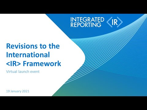 Revisions to the International Integrated Reporting Framework - Virtual launch event