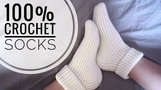 🔥 ALL SIZES! Crochet Anatomically Shaped Socks | A Beginner's Step-by-Step Tutorial