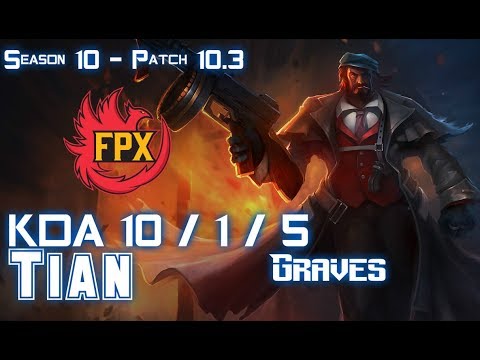 FPX Tian GRAVES vs KARTHUS Jungle - Patch 10.3 KR Ranked