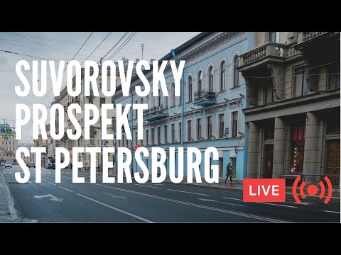 Exploring Suvorovsky Prospekt of St Petersburg, Russia. Walking Tour