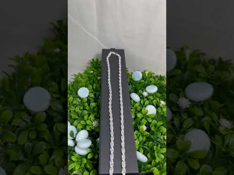 thumbnail video image 2 of Cadena Torzal de plata fina JLG JOYERIA MX Ley 925 de 60cm y 5mm, 2 of 3