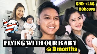 FLYING WITH A 3 MONTH OLD BABY | HIS FIRST FLIGHT | Cristina & Daniel VLOGS