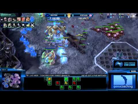 SC2 Stephano vs Nightend Zerg vs Protoss Starcraft 2 GamePlay