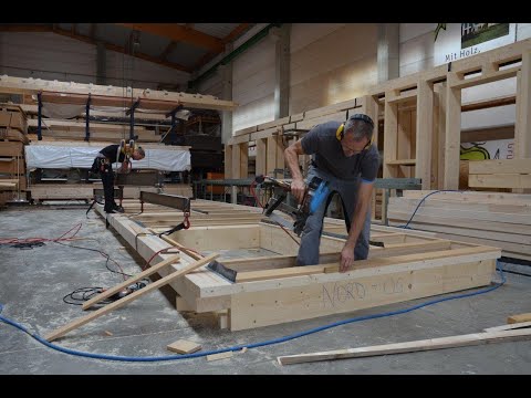 GrünspechtHaus Strohbau - Die Elementierung