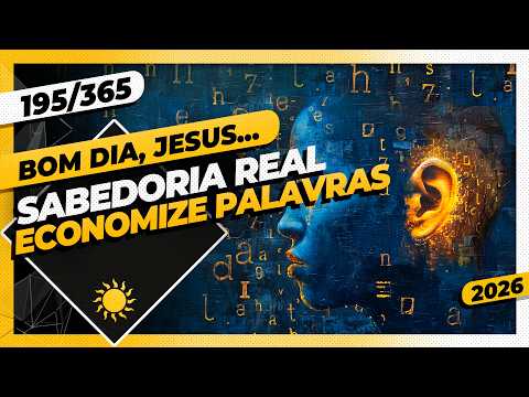 SABEDORIA REAL: ECONOMIZE PALAVRAS – Bom dia, Jesus! 195/365 (2026)