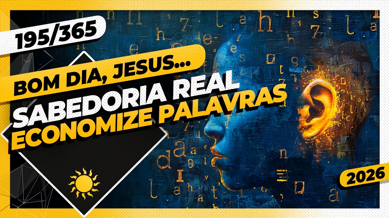 SABEDORIA REAL: ECONOMIZE PALAVRAS - Bom dia, Jesus! 195/365 (2026)