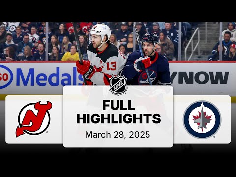NHL Highlights | Devils vs. Jets | March 28, 2025