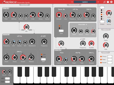 Laplace Resonator Synth Demo and Tutorial for iPad