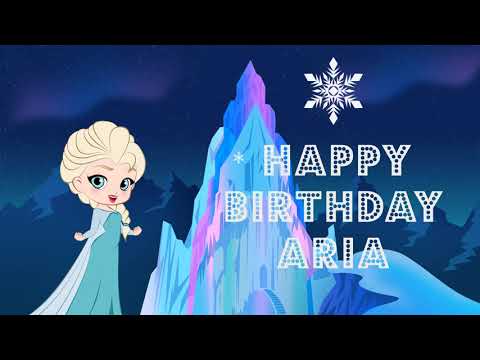 Happy Birthday Aria - greeting card video ❤️