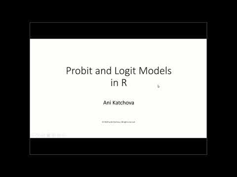 Probit and Logit Models in R