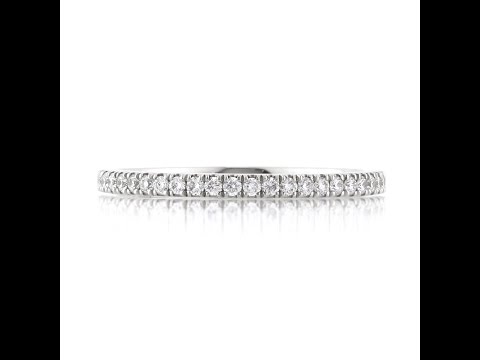 Mark Broumand - 0.30ct Round Brilliant Cut Diamond Micropave Wedding Band in Platinum