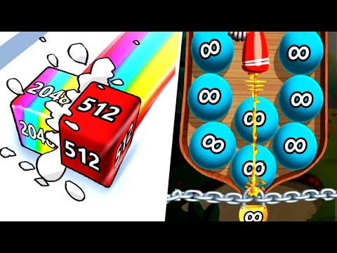 Jelly Run 2048 vs Laser Bubbles - Max Level Gameplay (Part 1)