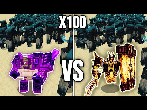 IGNIS and ENDER Guardian vs x100 Every Minecraft Mob | Minecraft Mob Battle