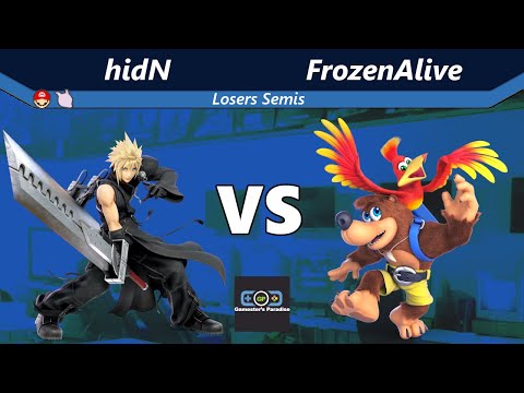 Gamester's Paradise #6 - hidN (Cloud, Mario, Mewtwo) vs FrozenAlive (Banjo) - Losers Semis - SSBU