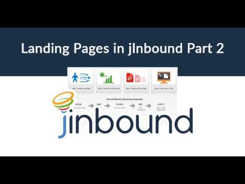 How to Create Landing Pages With jInbound Part 2