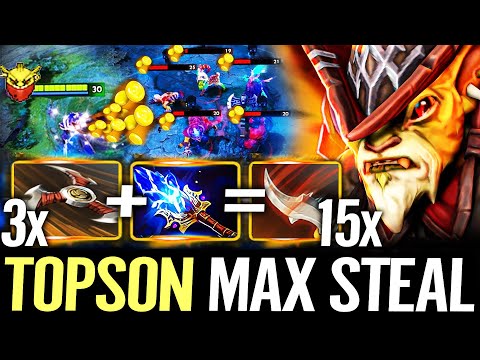 🔥 TOPSON Bounty Hunter Aghanim MID — 3SEC CD 3x Charge Shuriken Toss MAX GOLD Stolen Dota 2 Pro