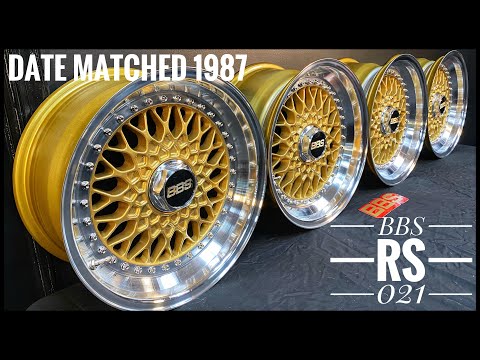 BBS RS 021 3-piece BMW Gold wheels 16x8 34 hole