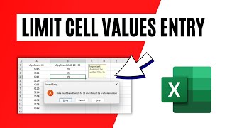 How to Limit Cell Value Entries in Excel