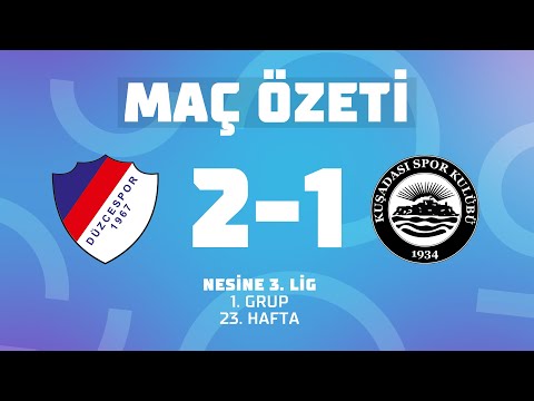 MAÇ ÖZETİ | Nesine 3. Lig 1. Grup | Düzce Cam Düzcespor 2-1 Kuşadasıspor
