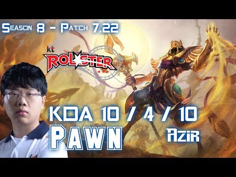 KT Pawn AZIR vs CORKI Mid - Patch 7.22 KR Ranked