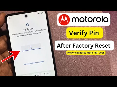 Motorola FRP Bypass Tutorial 2025 || Moto G04s Motorola Verify PIN After Factory Reset Solution