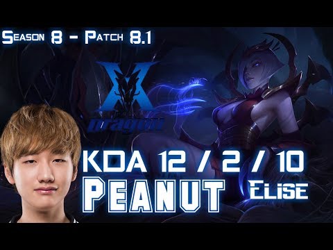 KZ Peanut ELISE vs LEE SIN Jungle - Patch 8.1 KR Ranked