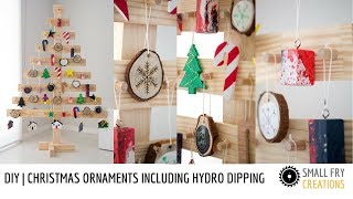 DIY | Christmas Ornaments including Hydro Dipping and wood burning